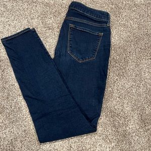 Dark wash skinny jeans